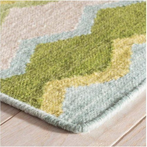 Dash & Albert Safety Net Green Woven Wool Rug - Lavender & Company