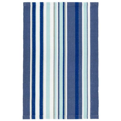 Dash & Albert Skyler Stripe Indoor/Outdoor Rug - Lavender Fields