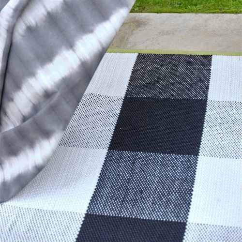 Designers Guild Outdoor Saliya Noir Rug - Lavender & Company