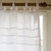 Taylor Linens Elisa White Linen Voile Curtain Panel