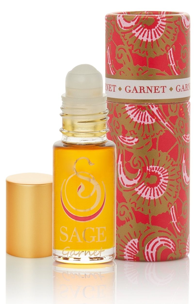 garnet gemstone perfume oil roll on by sage 560573