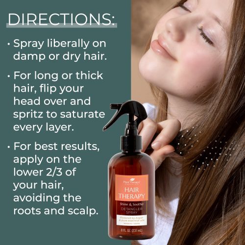 hair therapy shine and soothe detangler spray 8oz 05