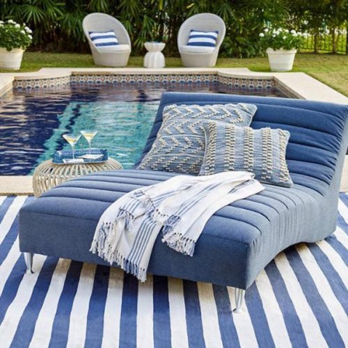 hobnail herringbone blue indooroutdoor decorative pillow 4