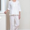 Jacaranda Living Caroline White Cotton Pajamas