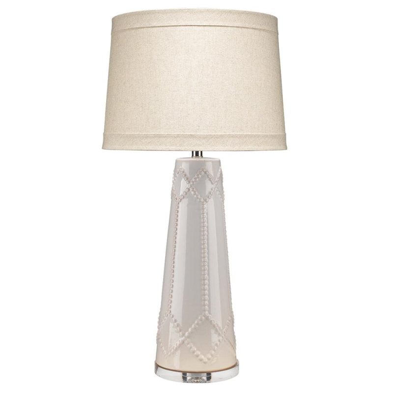 jamie young hobnail table lamp off white