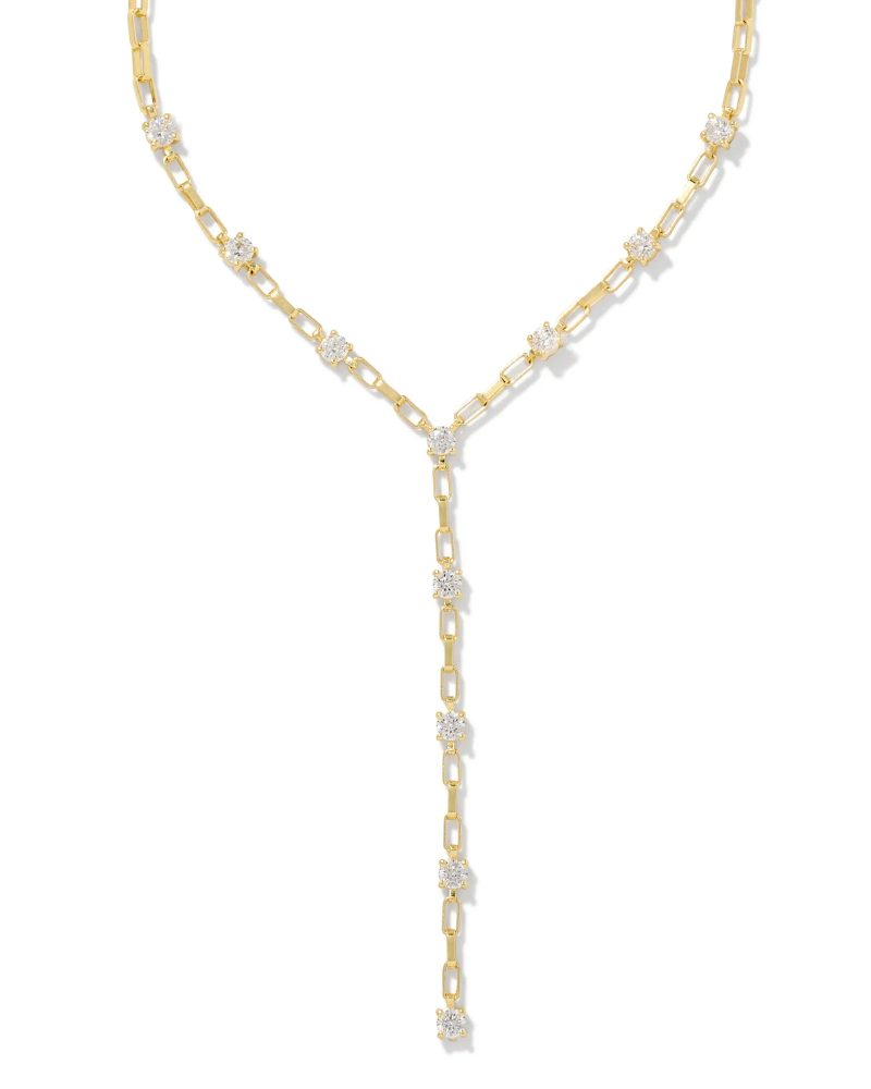 kendra scott lexi y necklace gold white cz 00