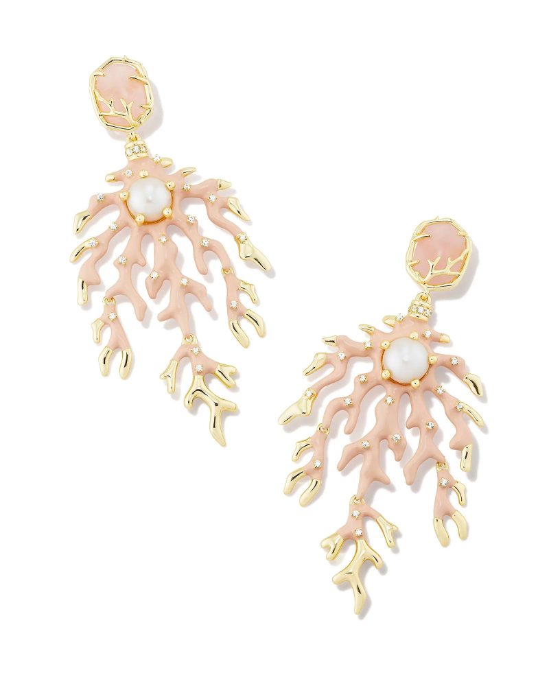 kendra scott shea statement earrings gold blush mix 00