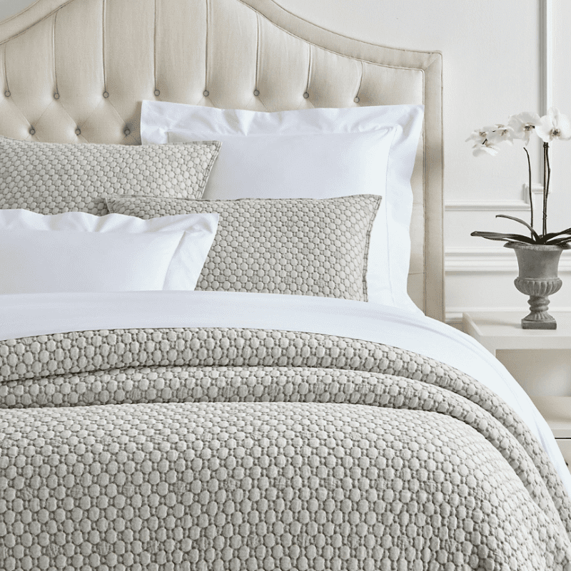 Annie Selke Luxe Lodi Silver Matelasse Coverlet