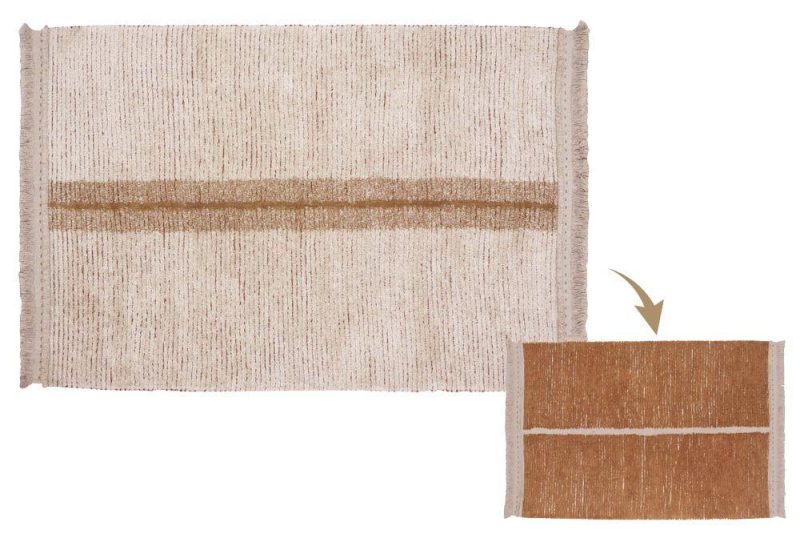 lorena canals reversible washable rug duetto toffee l 3