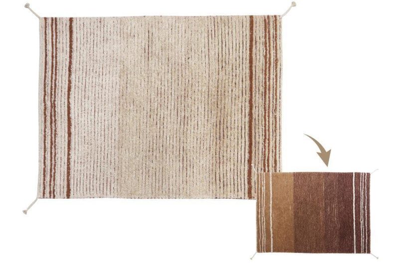 lorena canals reversible washable rug twin toffee s 2