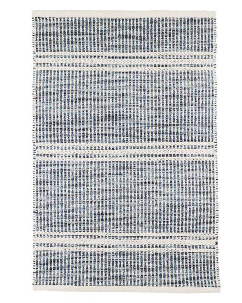 Dash & Albert Malta Blue Woven Wool Rug