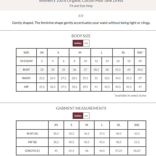 miditankdresssizechart