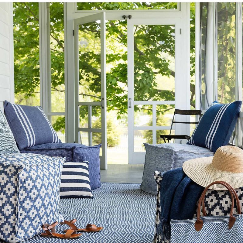 mingled denim indooroutdoor pouf 2