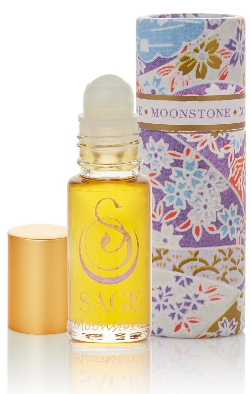 moonstone gemstone perfume oil roll on by sage 806800