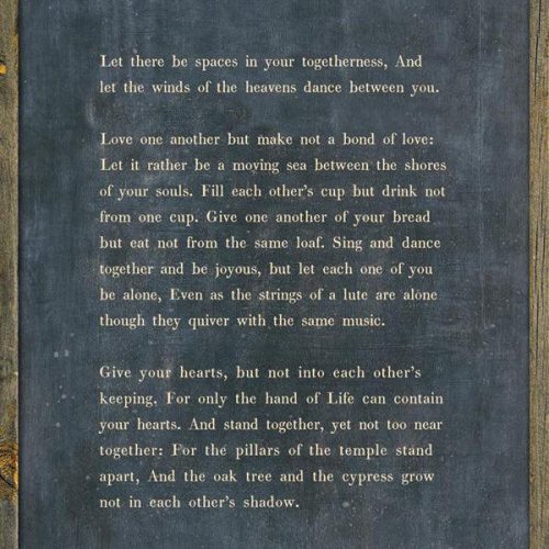 Sugarboo Designs On Marriage - Poetry Collection (Grey Wood Frame)