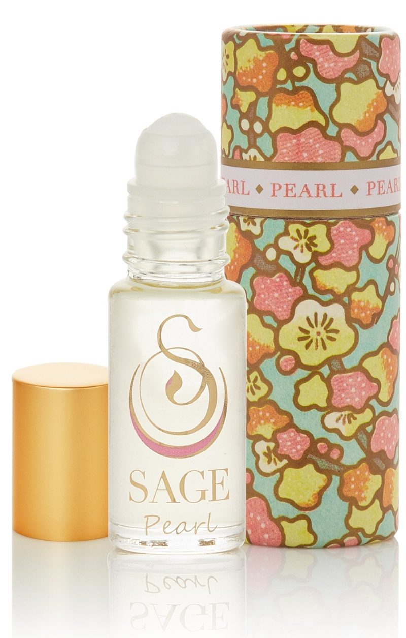 pearl gemstone perfume oil roll on by sage 791120