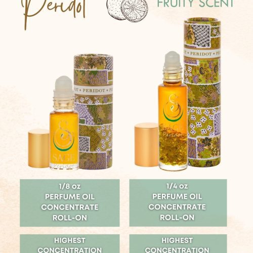 peridot 14 oz gemstone perfume oil concentrate roll on by sage 659791