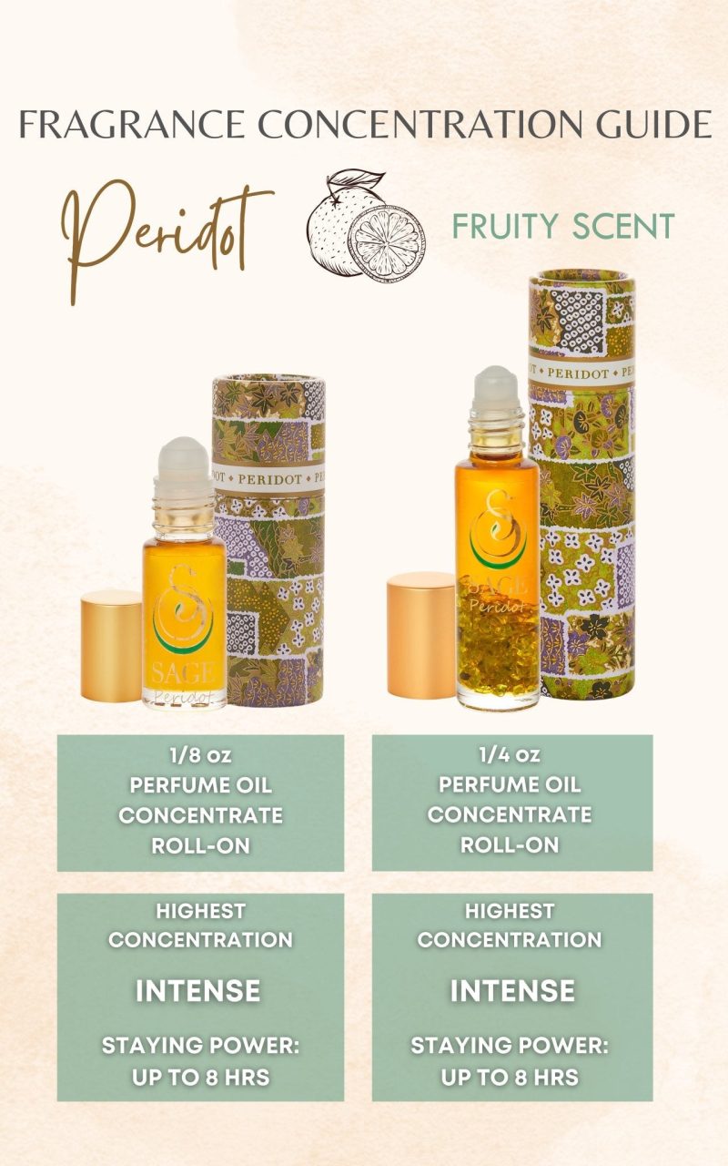 peridot 14 oz gemstone perfume oil concentrate roll on by sage 659791