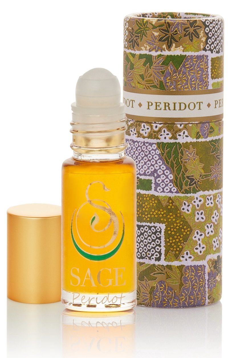 peridot gemstone perfume oil roll on by sage 190206