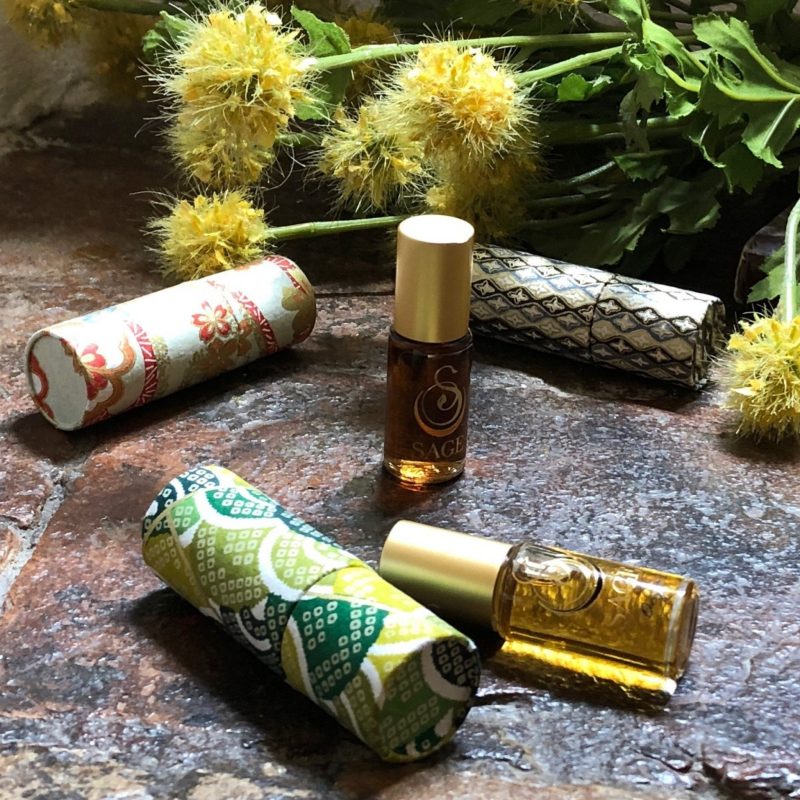 peridot gemstone perfume oil roll on by sage 311555