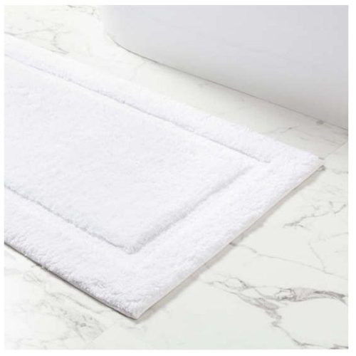 Pine Cone Hill Classic White Bath Rug - Lavender Fields