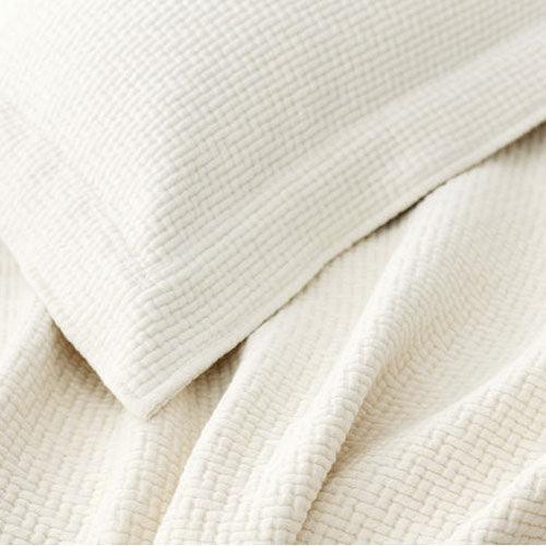 Pine Cone Hill Interlaken Ivory Matelasse Coverlet