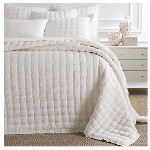 pine cone hill lush linen ivory puff sham 2