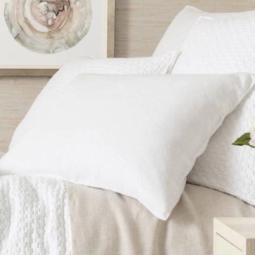 Pine Cone Hill Lush Linen Ivory Sham - Lavender Fields