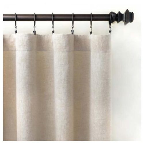 Pine Cone Hill Lush Linen Natural Curtain Panel - Lavender Fields