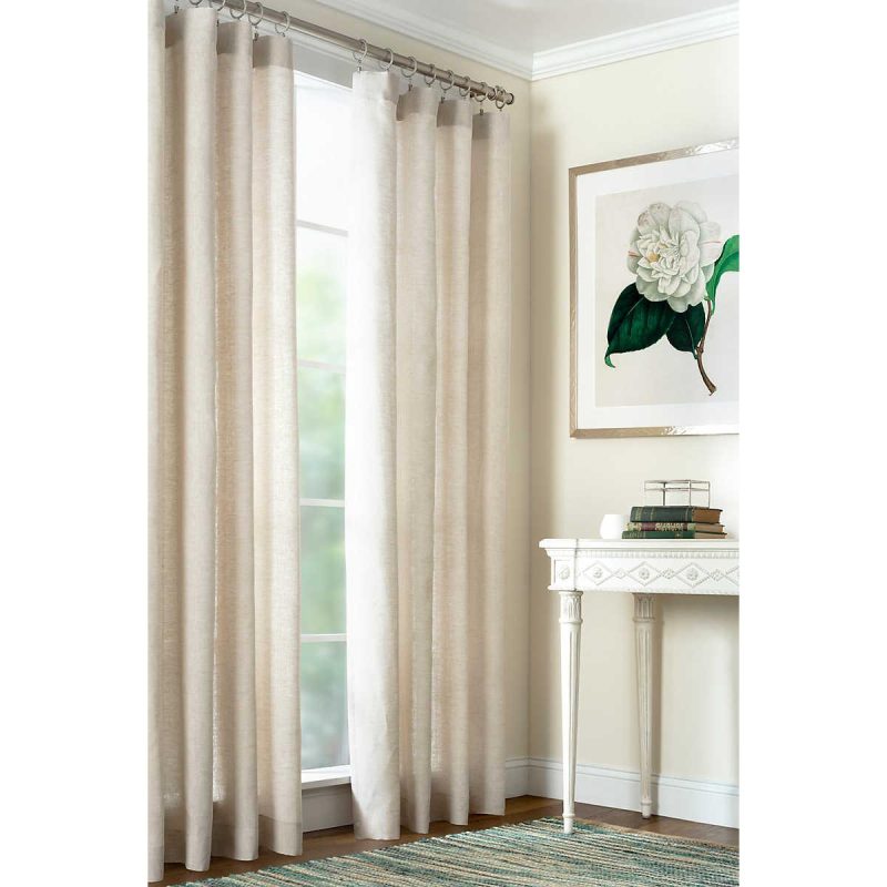 pine cone hill lush linen natural curtain panel 2