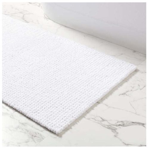 Pine Cone Hill Modesto White Bath Rug - Lavender Fields