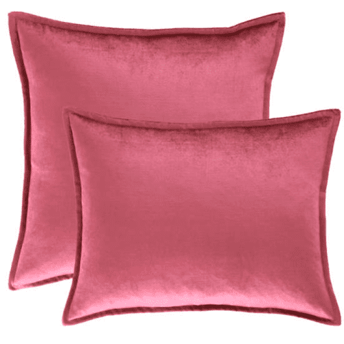 pine cone hill panne velvet berry decorative pillow 1