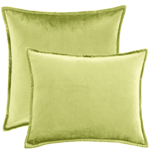 pine cone hill panne velvet chartreuse decorative pillow 1