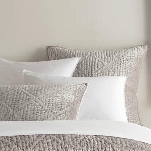 Pine Cone Hill Parisienne Velvet Grey Quilted Sham