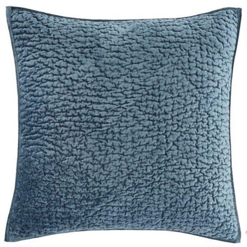 Pine Cone Hill Parisienne Velvet Slate Quilted Sham - Lavender & Company