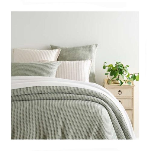 Pine Cone Hill Pick Stitch Evergreen Matelasse Coverlet - Lavender Fields