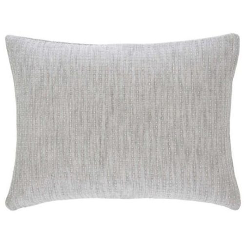 Pine Cone Hill Pick Stitch Grey Matelasse Sham - Lavender & Company