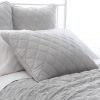 Pine Cone Hill Quilted Silken Solid Grey Sham