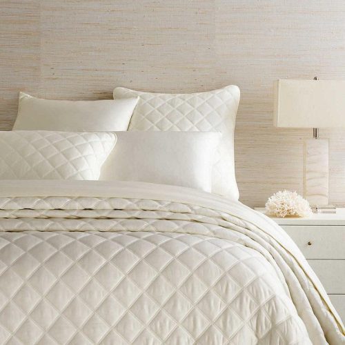 pine cone hill quilted silken solid ivory coverlet 1