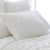 Pine Cone Hill Quilted Silken Solid Ivory Sham