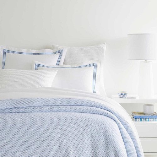 pine cone hill quinn french blue cotton blanket 1