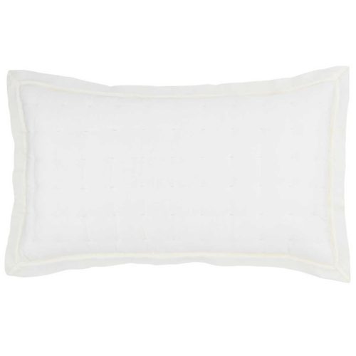 pine cone hill silken solid ivory puff sham 3