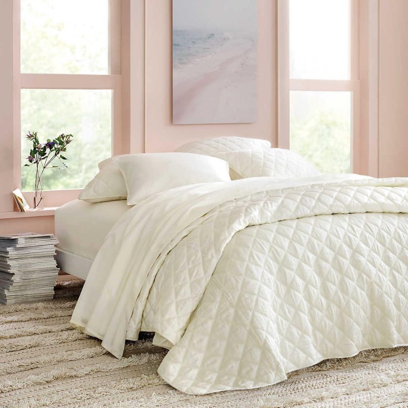 pine cone hill silken solid ivory sheet set 4