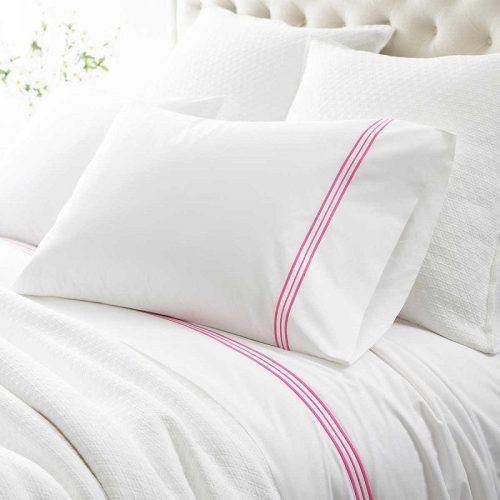 Pine Cone Hill Trio Fuchsia Pillowcases (Pair)