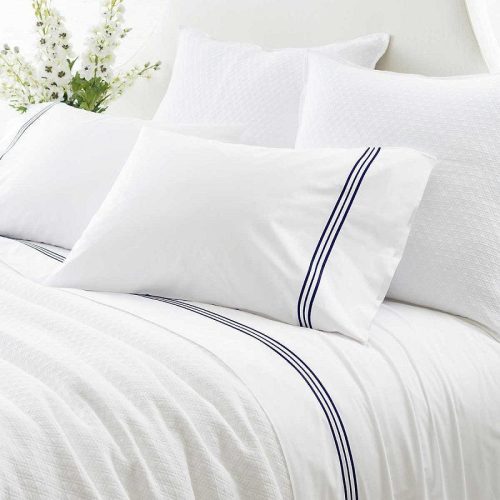 Pine Cone Hill Trio Indigo Pillowcases (Pair)