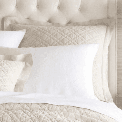 Pine Cone Hill Washed Linen Natural Quilted Sham - Lavender & Company