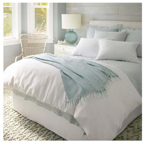 pine cone hill washed linen sky quilted sham 2