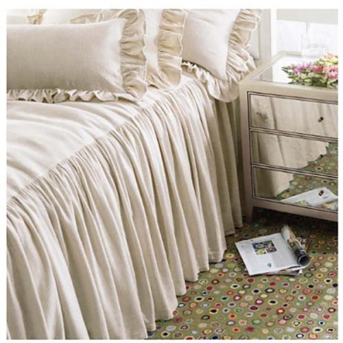 pine cone hill wilton natural ruffle sham 7