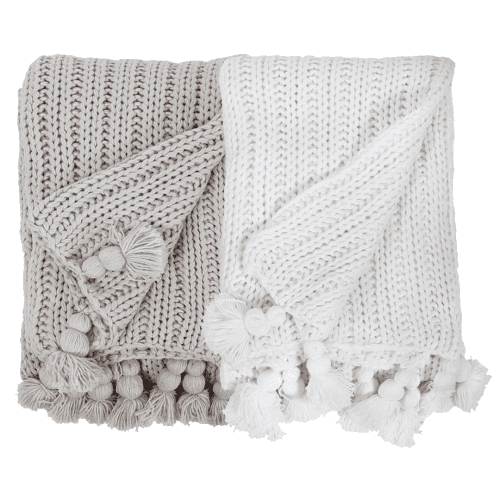 pom pom at home anacapa white oversized throw 4