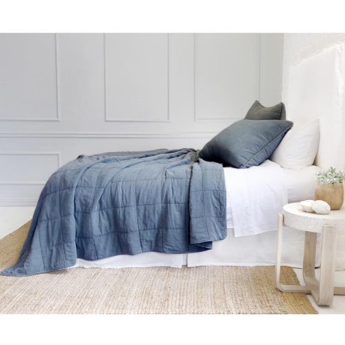 pom pom at home antwerp navy large euro pillow sham 3